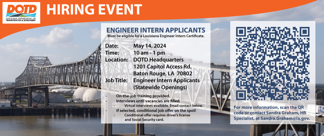 DOTD Engineer Intern Applicants